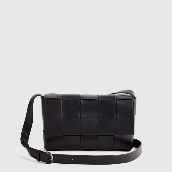 Quince Handbags - Quince Black Woven Leather Bag with dust bag